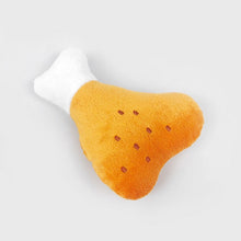 تحميل الصورة في عارض المعرض ، Dog Chew Toy Fruit Vegetable Chicken Drum Bone Squeak Toy for Cat Pets Plush Red Pepper Eggplant Radish