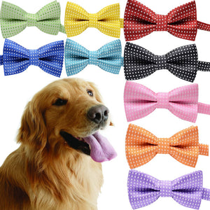 Dog Puppy Cat Kitten Pet Toy Kid Bow Tie Necktie Clothes Adjustable Mascotas Perro Pet Supplies Polyester 5*10cm