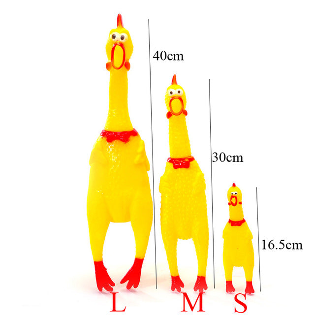 Screaming Rubber Chicken Pet Dog Puppy Cat Toy Squeak Squeaker Chew Kid Toy Gift