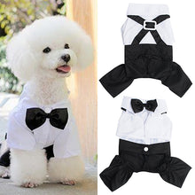 تحميل الصورة في عارض المعرض ، Dog Cat Clothes Prince Tuxedo Bow Tie Suit Puppy Costume Jumpsuit Coat S-XXL 456fwr32 Dog Clothes Suit for dogs
