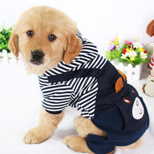 تحميل الصورة في عارض المعرض ، PUOUPUOU Fashion Striped Pet Dog Clothes for Dogs Coat Hoodie Sweatshirt Winter Ropa Perro Dog Clothing Cartoon Pets Clothing
