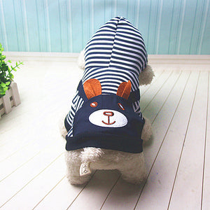 Fashion Striped Pet Dog Clothes for Dogs Coat Hoodie Sweatshirt Winter Ropa Perro Dog Clothing Cartoon Pets Clothing