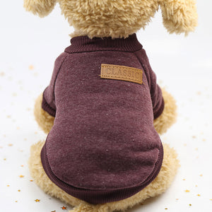 Classic Warm Dog Clothes Puppy Pet Cat Clothes Sweater Jacket Coat Winter Fashion Soft For Small Dogs Chihuahua XS-2XL