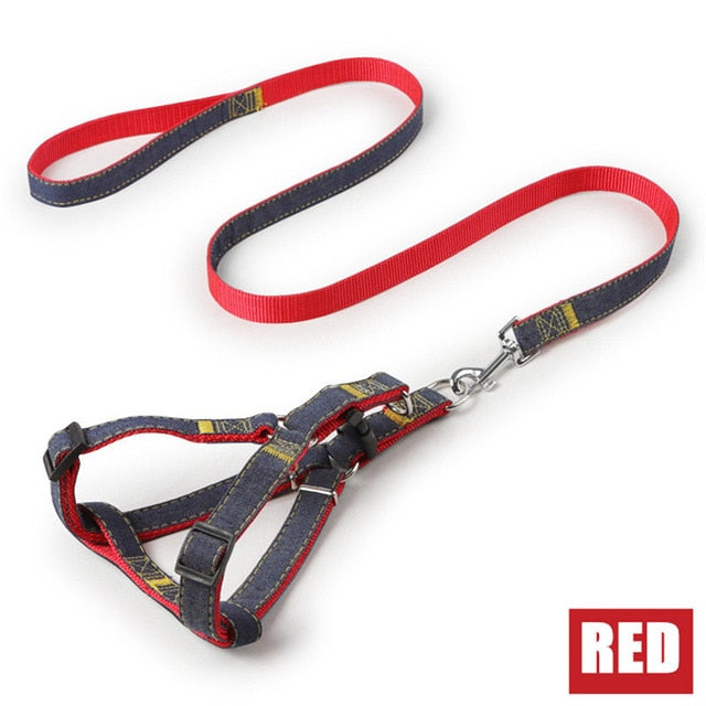 Dog Cat Collars Leashes Harness Leash Clip Pet Dog Car Belt Dog Safe High Quality Universal Nylon Dog Seat Belt Vest Denim Nylon