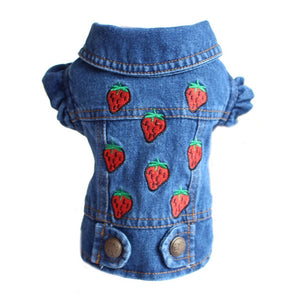 Denim Dog Clothes Cowboy Pet Dog Coat Puppy Clothing For Small Dogs Jeans Jacket Dog Vest Coat Puppy Outfits Cat Clothes