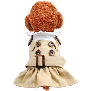 Dog Clothes Handsome Trench Coat Dress Pets Outfits Warm Clothes for Small Dogs Costumes Jacket Puppy Shirt Dogs