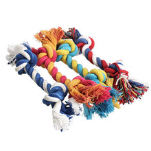 تحميل الصورة في عارض المعرض ، pet supplies Pet Dog Puppy Cotton Chew Knot Toy Durable Braided Bone Rope 15CM Funny Tool (Random Color )
