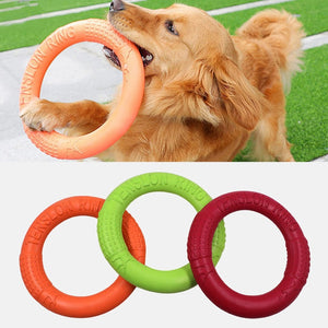 Flying Discs Pet Interactive Training Ring Dog Portable Outdoor for Small Large Dog Chew Toys Pet Motion Tools Products