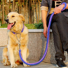 تحميل الصورة في عارض المعرض ، Dog Leashes Metal P Chain Buckle National Color Pet Traction Rope Collar Set For Big Dogs 1.2m Length
