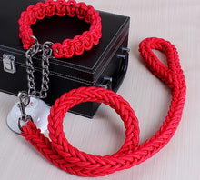 تحميل الصورة في عارض المعرض ، Dog Leashes Metal P Chain Buckle National Color Pet Traction Rope Collar Set For Big Dogs 1.2m Length
