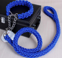 تحميل الصورة في عارض المعرض ، Dog Leashes Metal P Chain Buckle National Color Pet Traction Rope Collar Set For Big Dogs 1.2m Length
