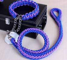 تحميل الصورة في عارض المعرض ، Dog Leashes Metal P Chain Buckle National Color Pet Traction Rope Collar Set For Big Dogs 1.2m Length
