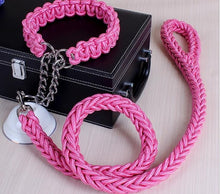 تحميل الصورة في عارض المعرض ، Dog Leashes Metal P Chain Buckle National Color Pet Traction Rope Collar Set For Big Dogs 1.2m Length
