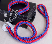 تحميل الصورة في عارض المعرض ، Dog Leashes Metal P Chain Buckle National Color Pet Traction Rope Collar Set For Big Dogs 1.2m Length
