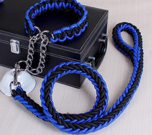 تحميل الصورة في عارض المعرض ، Dog Leashes Metal P Chain Buckle National Color Pet Traction Rope Collar Set For Big Dogs 1.2m Length
