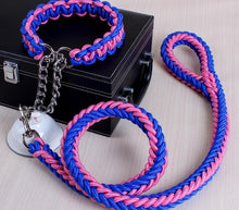 تحميل الصورة في عارض المعرض ، Dog Leashes Metal P Chain Buckle National Color Pet Traction Rope Collar Set For Big Dogs 1.2m Length
