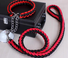 تحميل الصورة في عارض المعرض ، Dog Leashes Metal P Chain Buckle National Color Pet Traction Rope Collar Set For Big Dogs 1.2m Length
