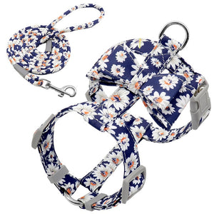 Dog Harness Leash Set Pet Puppy Bowknot Harness Vest Walking Leash For Small Medium Dogs Chihuahua Arnes Perro