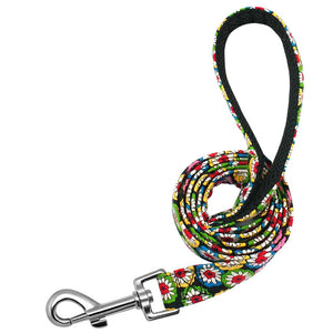 Dog Leash Printed Nylon Pet Leash Rope For Small Medium Dogs Soft Pet Walking Leashes Chihuahua Pitbull